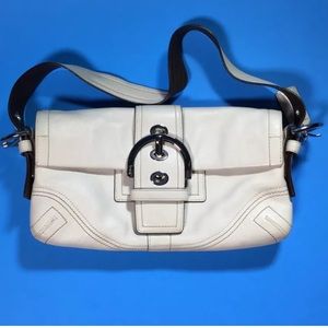 Authentic Vintage Coach White Leather purse